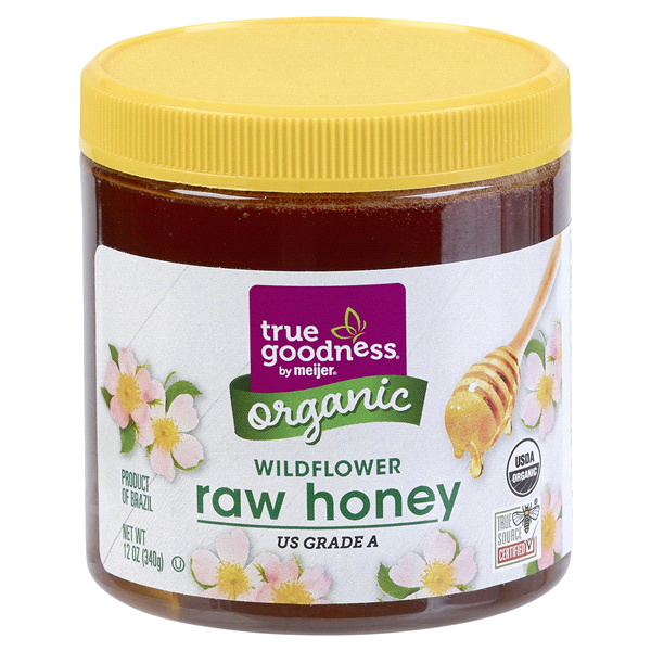 slide 1 of 2, True Goodness Organic Raw Honey, 12 oz