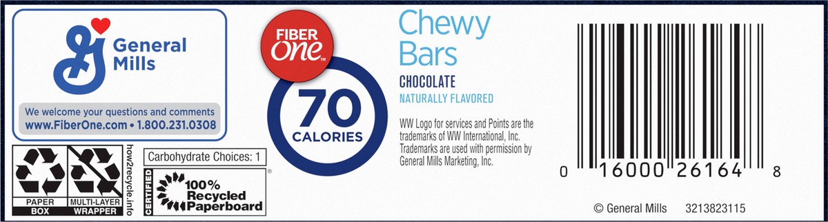 slide 5 of 14, Fiber One 70 Calorie Chewy Snack Bars, Chocolate, 5 ct, 5 ct