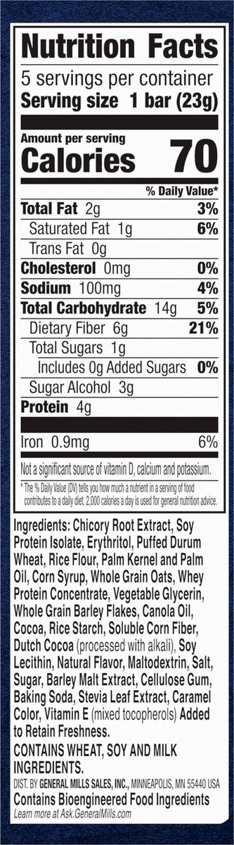 slide 10 of 14, Fiber One 70 Calorie Chewy Snack Bars, Chocolate, 5 ct, 5 ct