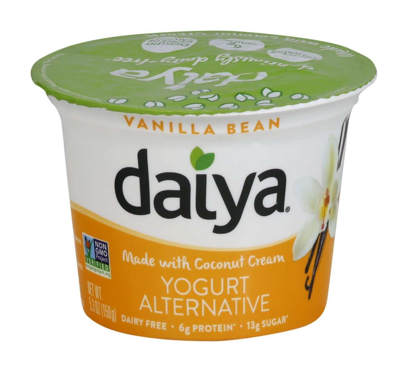 slide 1 of 1, Daiya Vanilla Bean Greek Yogurt Dairy & Soy Free, 5.3 oz