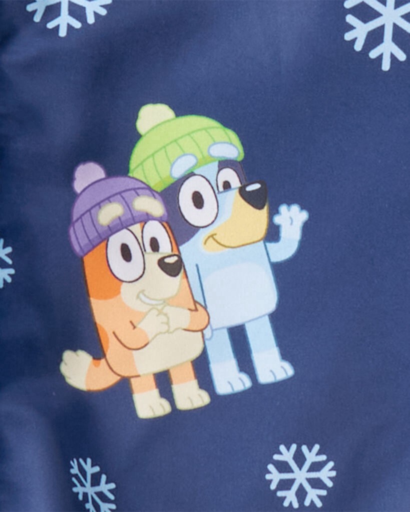 slide 5 of 7, Carter's Toddler 2-Piece Bluey™ Hooded Snowsuit Jacket & Bib Set - Blue Navy 5T, 2 pc