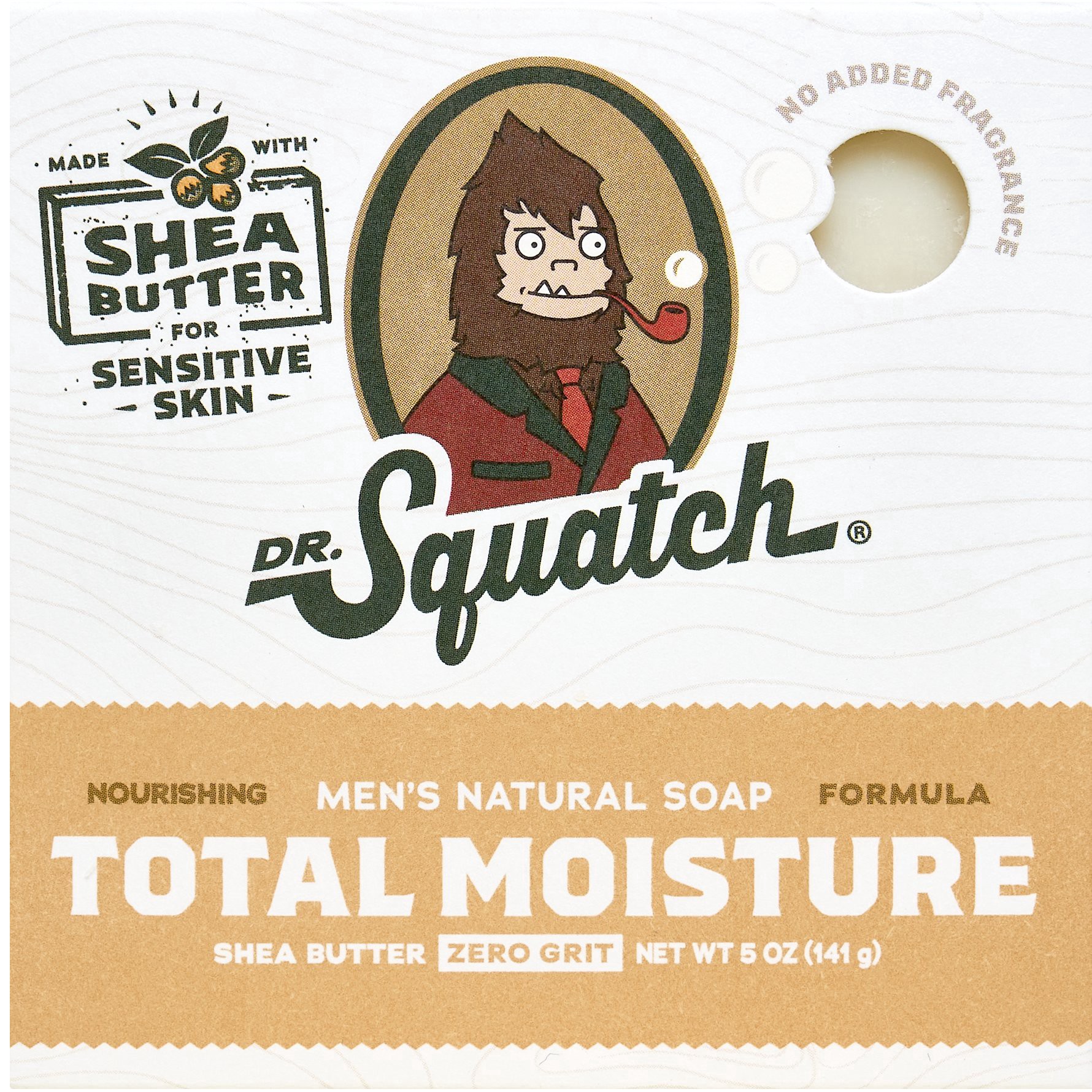 slide 1 of 1, Dr. Squatch Total Moisture Zero Grit Men's Natural Shea Butter Soap 5 oz, 5 oz