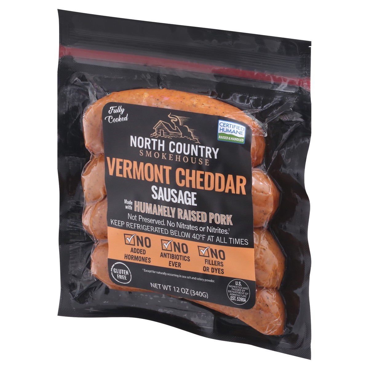 slide 4 of 12, North Country Smokehouse Vermont Cheddar Sausage 12 oz, 12 oz