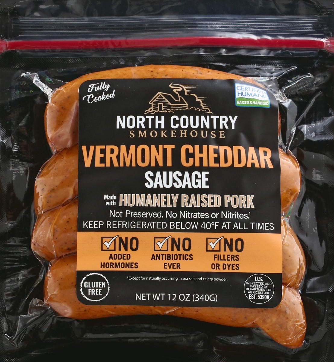 slide 2 of 12, North Country Smokehouse Vermont Cheddar Sausage 12 oz, 12 oz