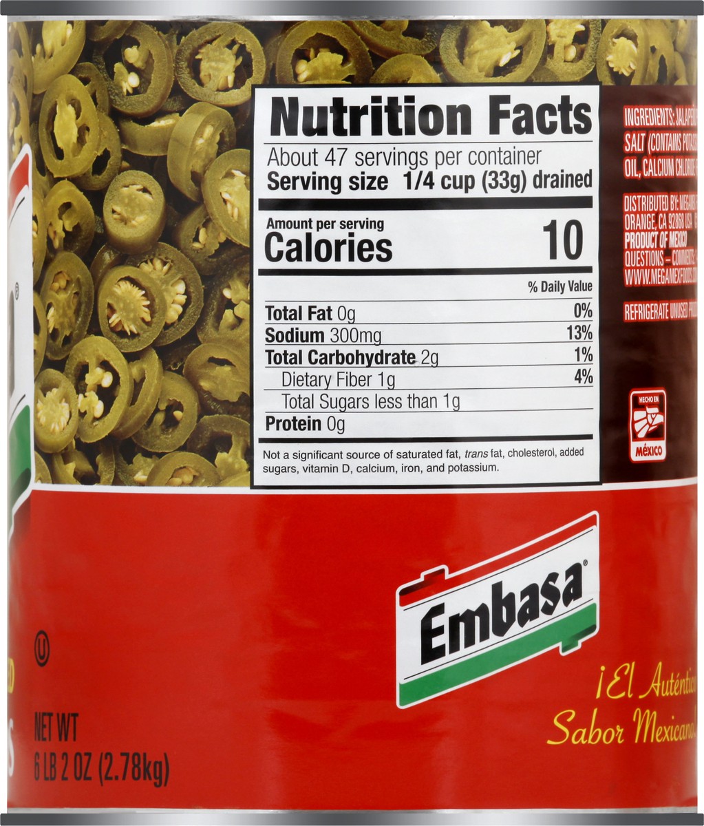 slide 6 of 13, Embasa Nacho Sliced Jalapenos 98 oz, 98 oz