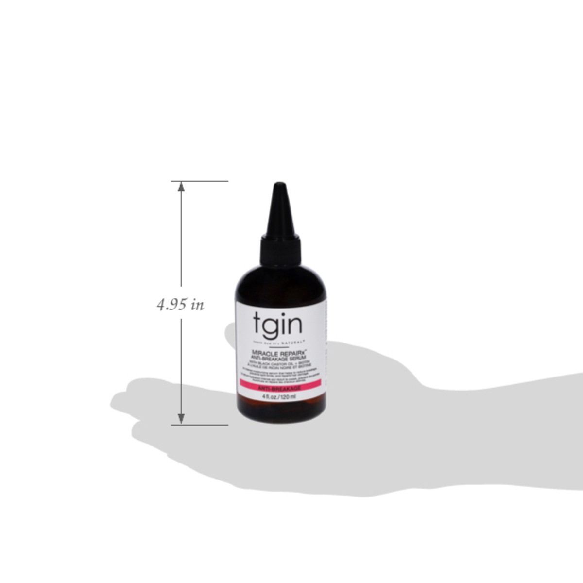 slide 10 of 14, TGIN Miracle Repairx Anti-Breakage Serum with Black Castor Oil + Biotin 4 fl oz, 4 fl oz
