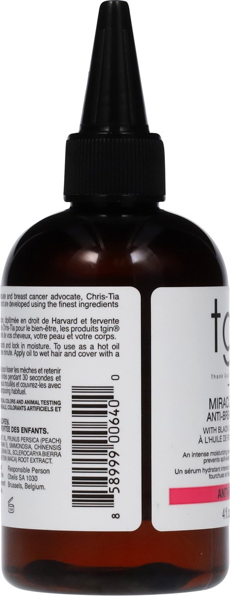 slide 9 of 14, TGIN Miracle Repairx Anti-Breakage Serum with Black Castor Oil + Biotin 4 fl oz, 4 fl oz