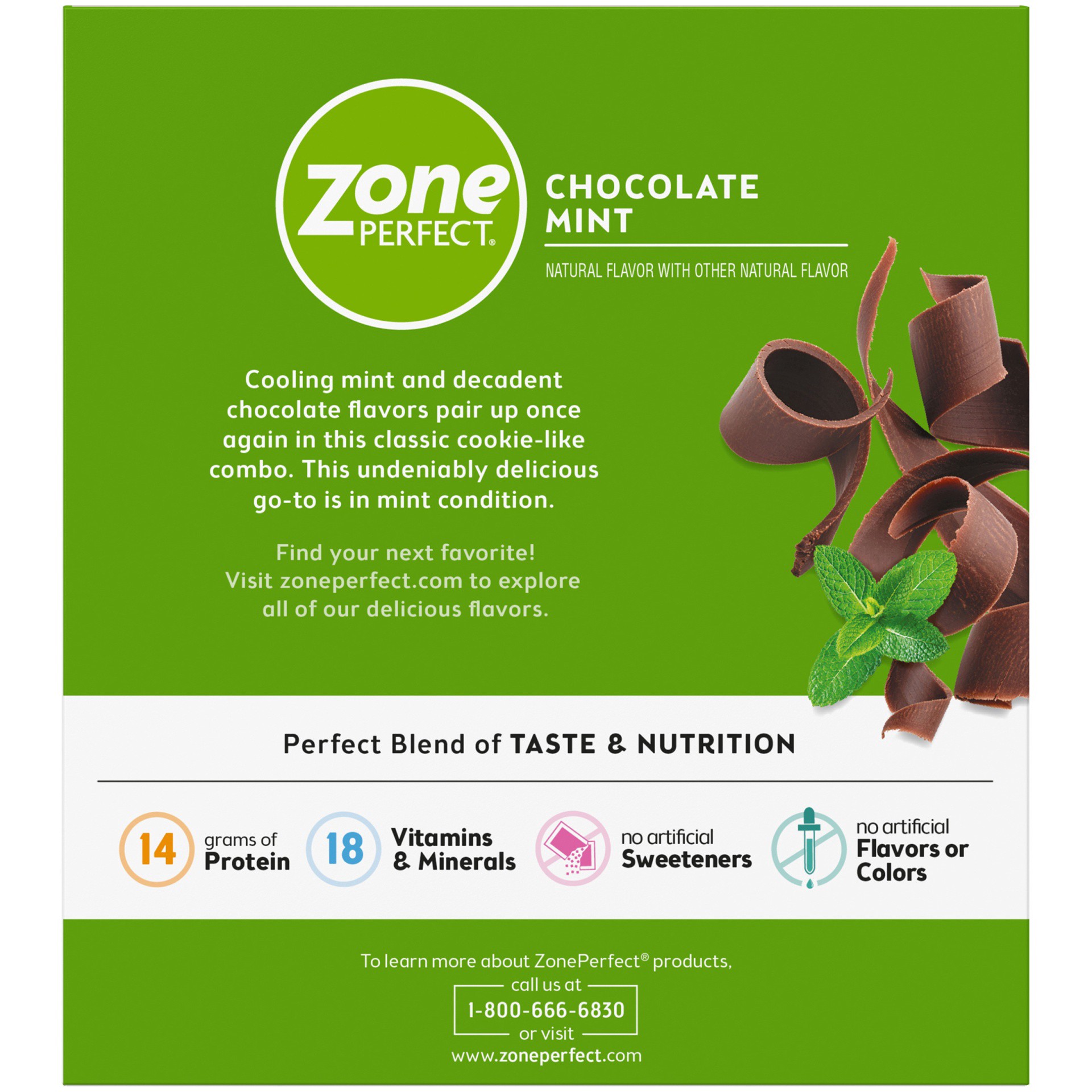 slide 3 of 8, Zone Perfect Chocolate Mint Nutrition Bars, 5 ct
