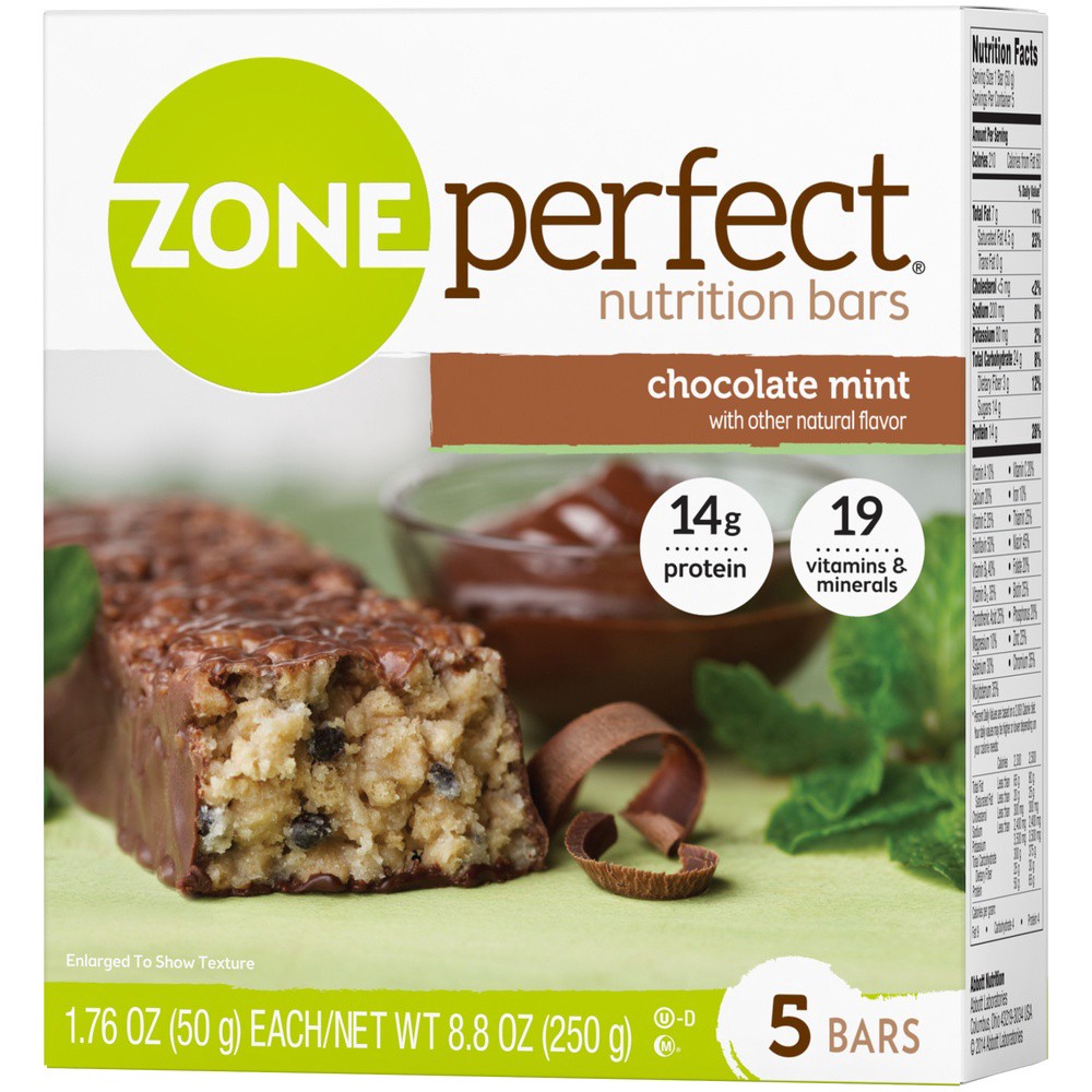 slide 6 of 8, Zone Perfect Chocolate Mint Nutrition Bars, 5 ct