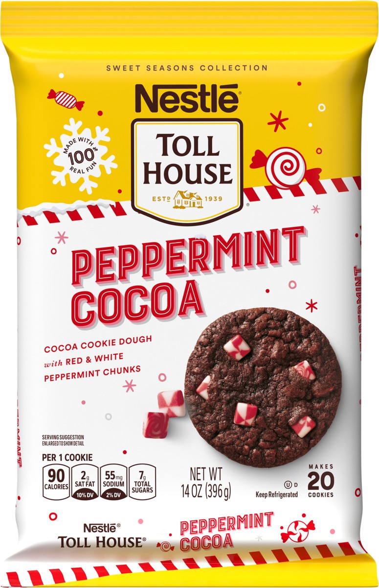 slide 2 of 9, Toll House Peppermint Cocoa Cookie Dough 14 oz, 14 oz