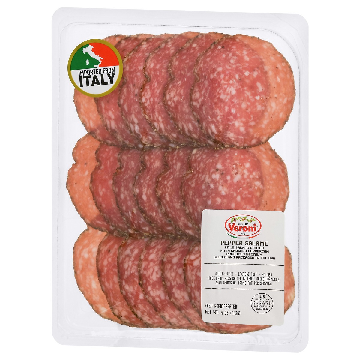 slide 2 of 9, Veroni Salame Pepper 4 Oz, 1 ct