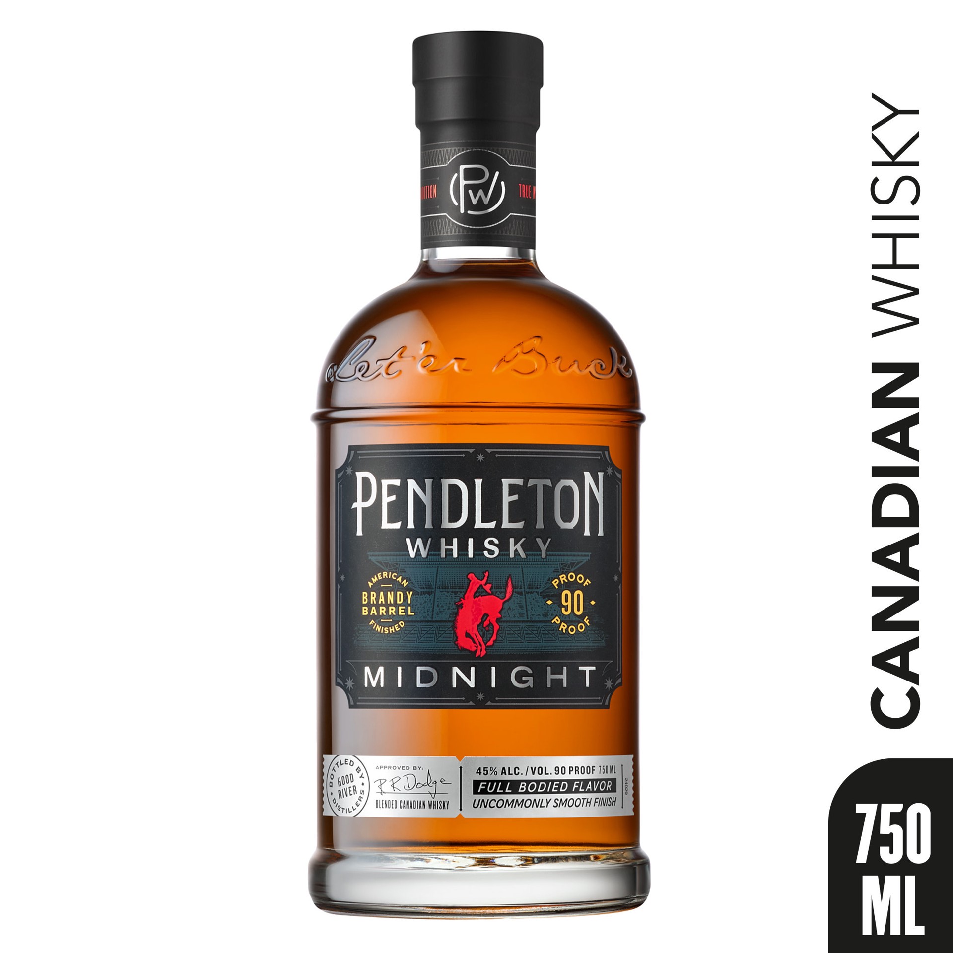 slide 1 of 5, Pendleton Midnight Canadian Whiskey 90 Proof (750 ml), 750 ml