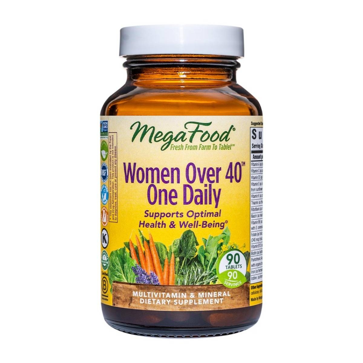 slide 1 of 1, MegaFood Women Over 40 One Daily Vitamins, 90 ct