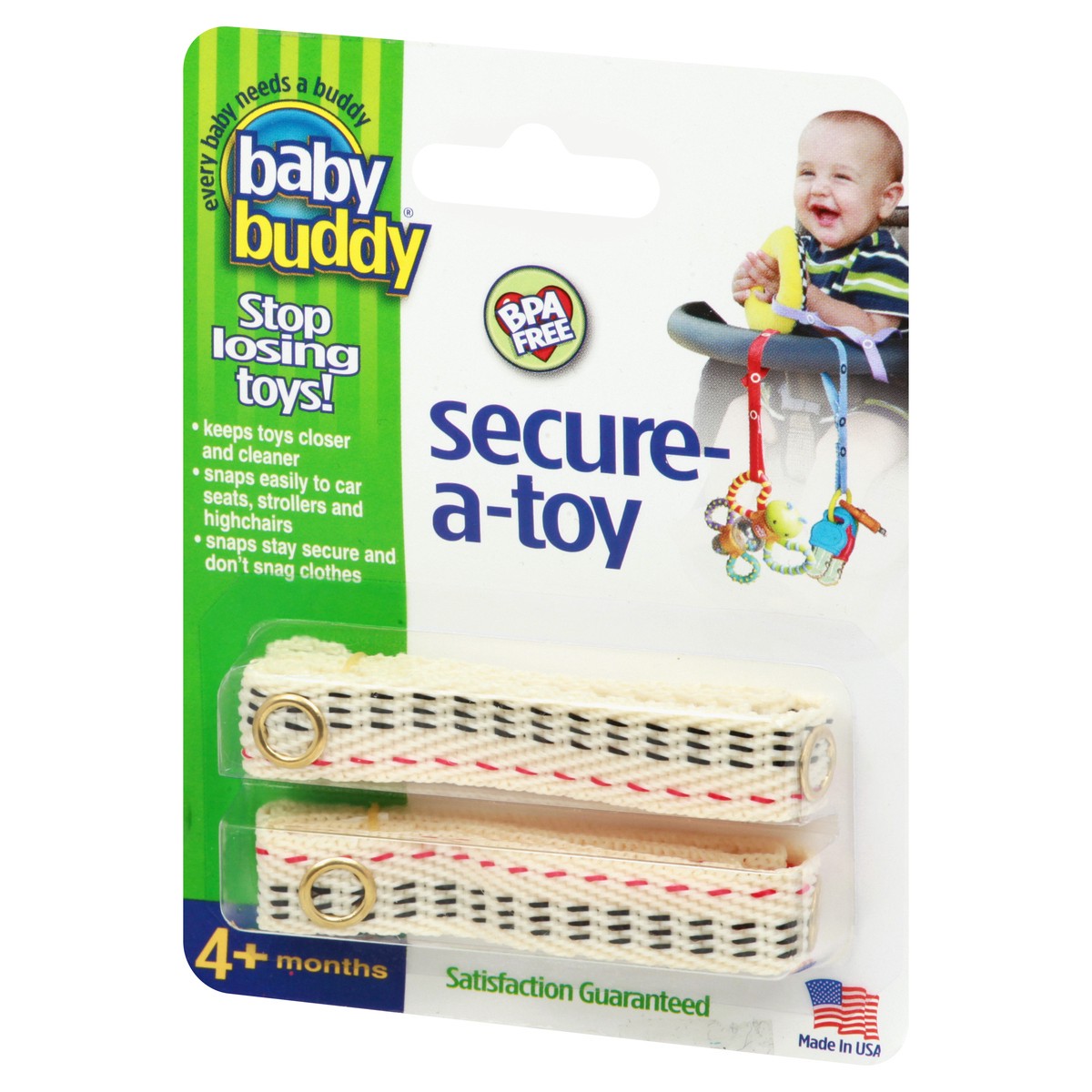 slide 9 of 11, Baby Buddy 4+ Months Secure-a-Toy 1 ea, 2 ct