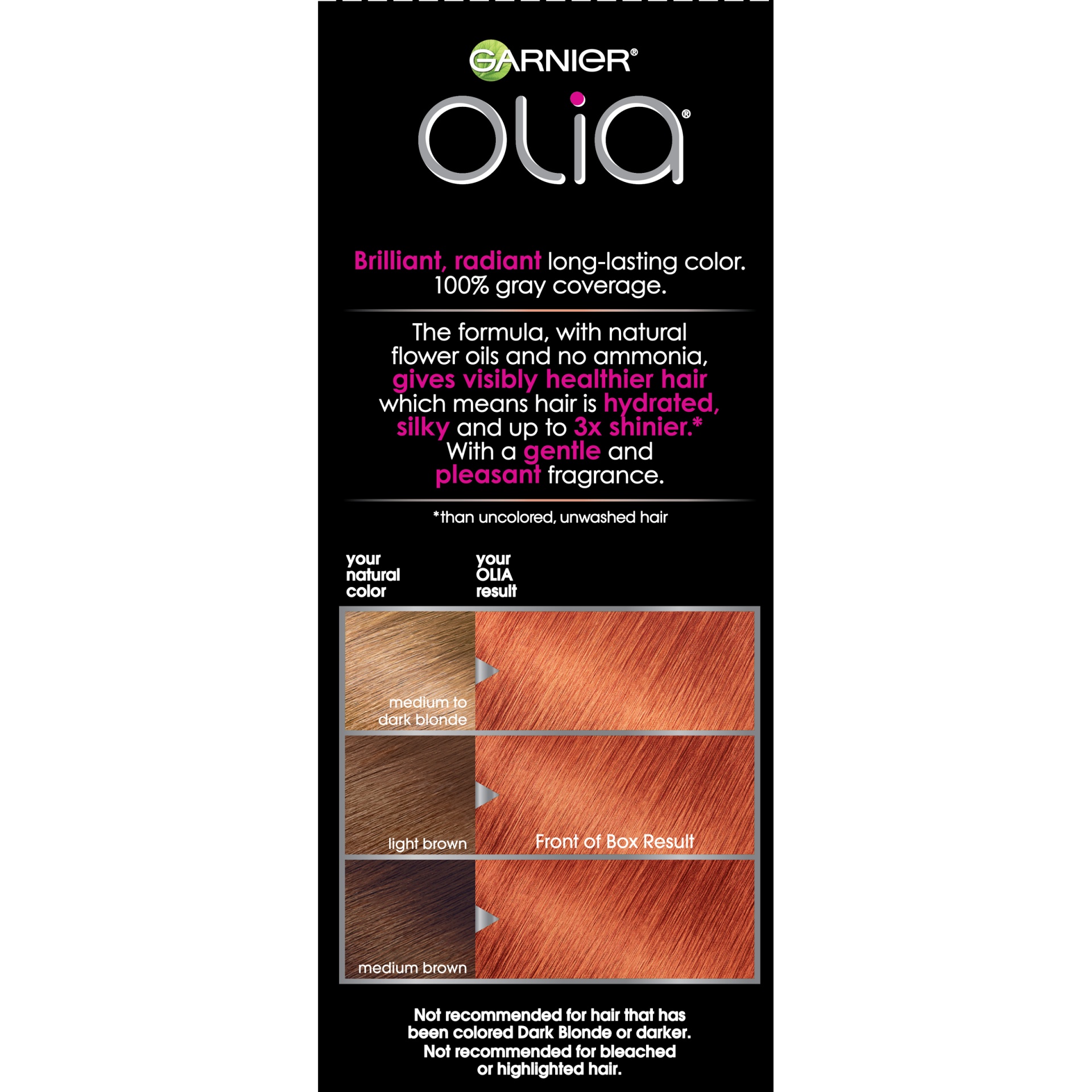 Garnier Olia Oil Powered Permanent Hair Color, 7.45 Intense Fire Ruby ...