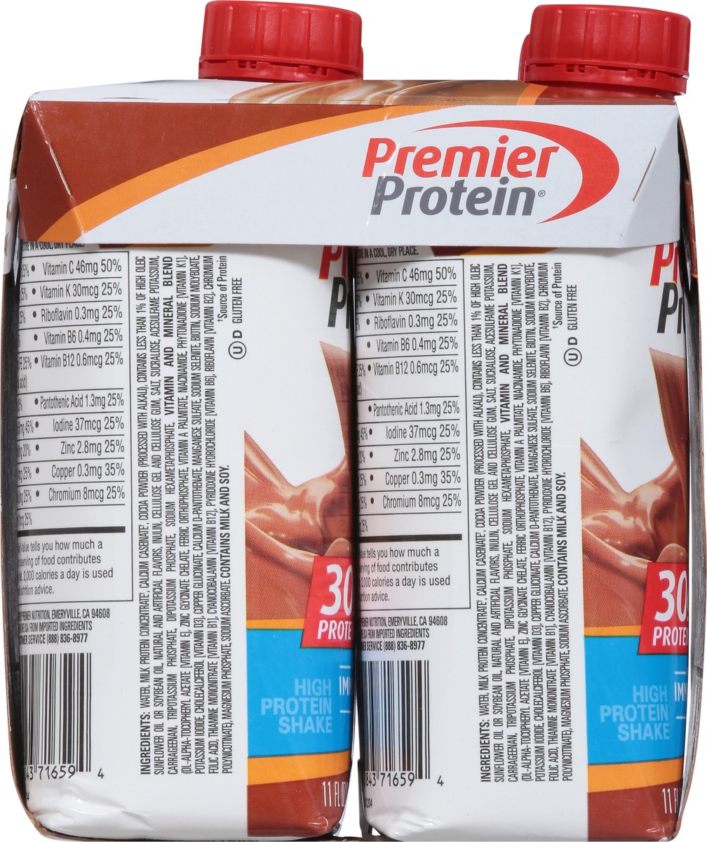 slide 2 of 9, Premier Protein Chocolate Peanut Butter High Protein Shake 4 - 11 fl oz Shakes, 4 ct