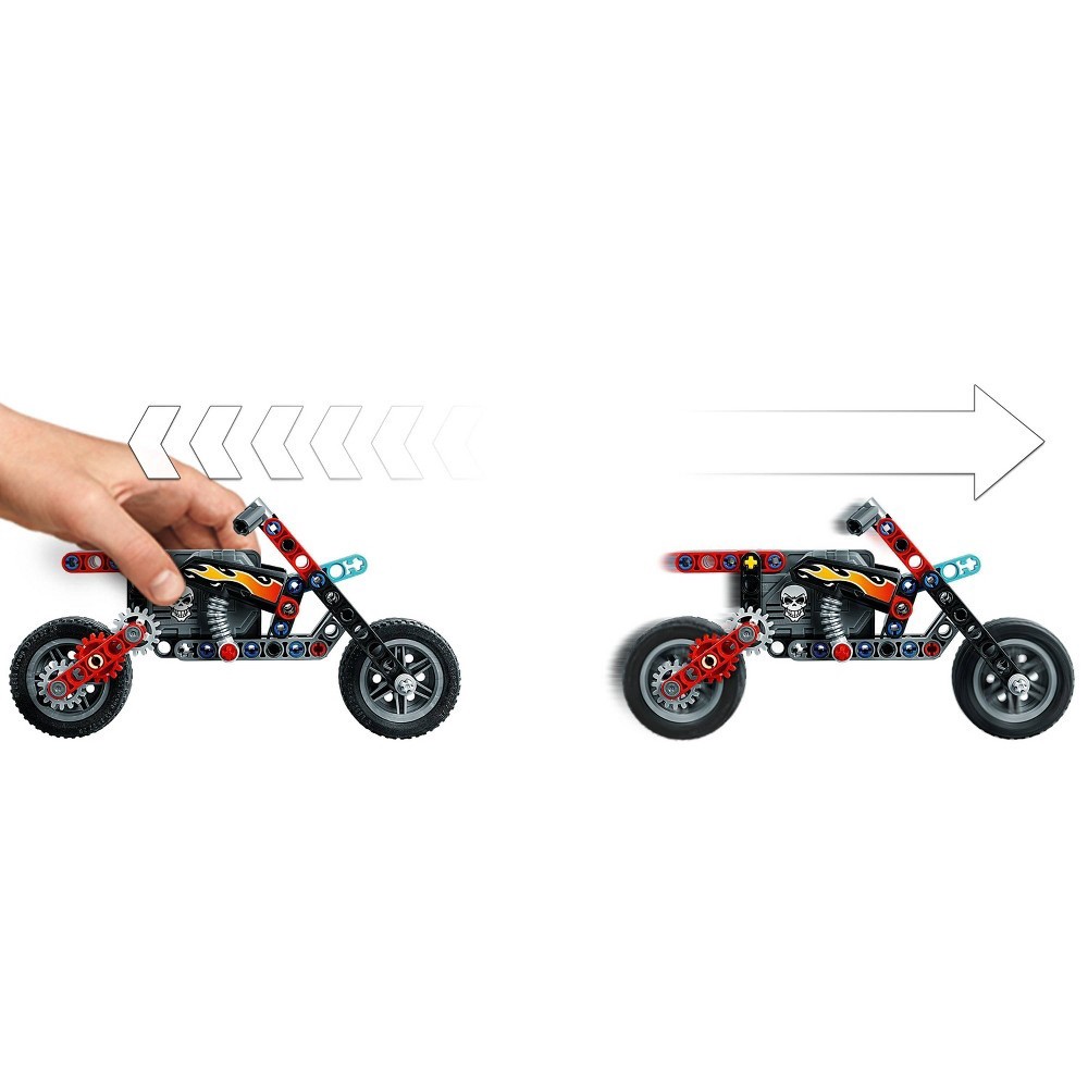 slide 7 of 7, LEGO Technic Stunt Show Truck and Bike 42106 with Trailer and Fire Ring, 1 ct