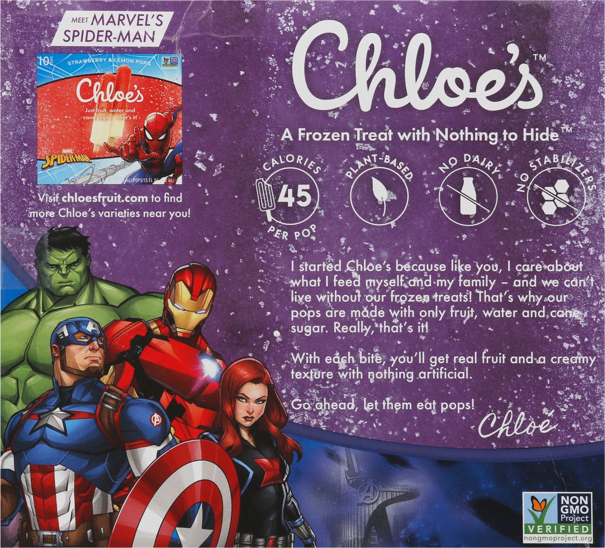 slide 5 of 14, Chloe's Avengers Cherry & Grape Pops 10 - 1.5 fl oz Packs, 10 ct