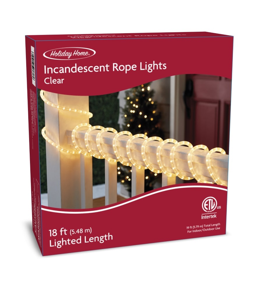 slide 1 of 1, Holiday Home Incandescent Rope Light - Clear, 18 ft