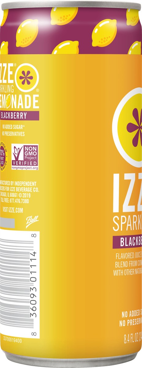 slide 4 of 11, Izze Blackberry Sparkling Lemonade 8.4 oz, 8.4 oz