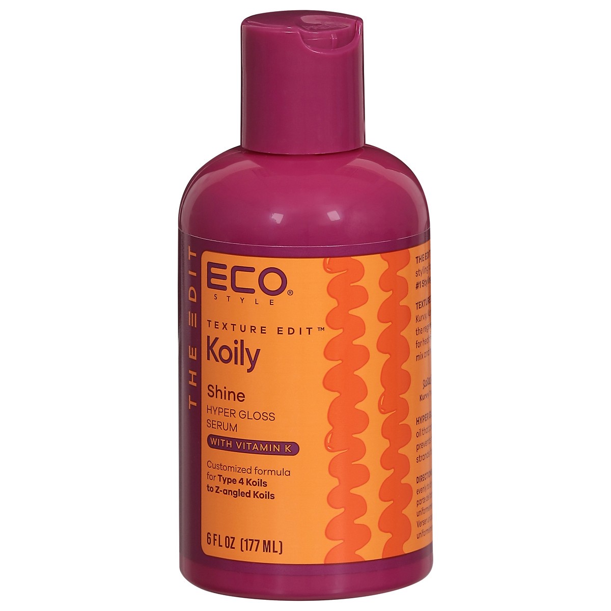 slide 2 of 4, Eco Styler Texture Edit Koily Hyper Gloss Shine Serum with Vitamin K 6 fl oz, 6 fl oz