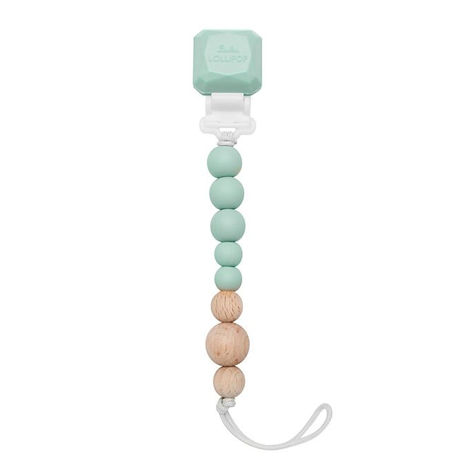 slide 1 of 1, Loulou Lollipop Soother Pacifier Clip - Mint, 1 ct