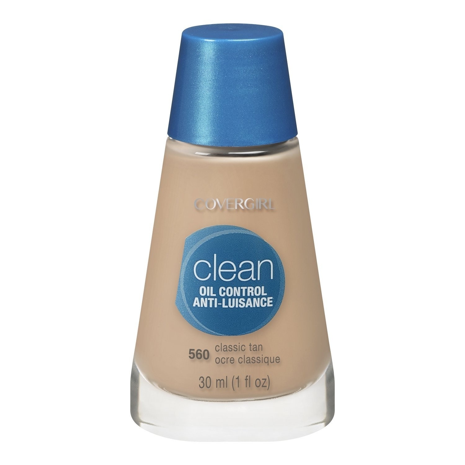 slide 1 of 2, Covergirl Clean Liquid Makeup Oil Control Classic Tan 560, 560 x 1 fl oz