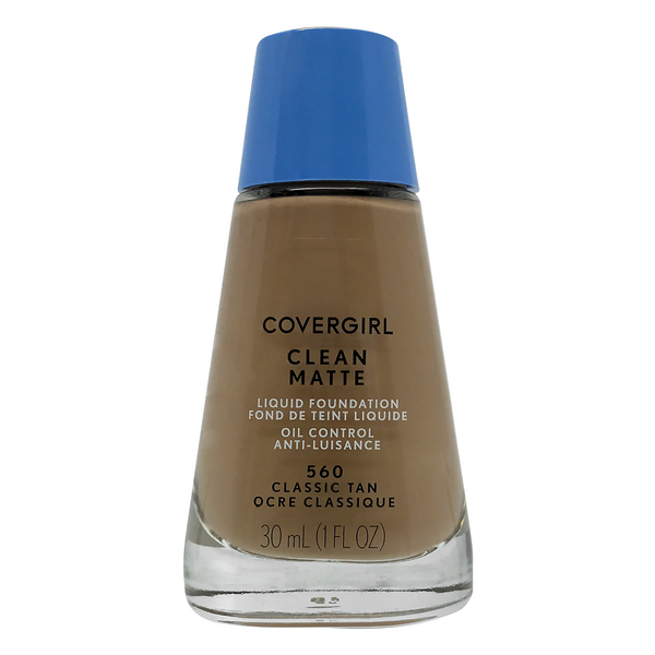 slide 1 of 2, Covergirl Clean Liquid Makeup Oil Control Classic Tan 560, 560 x 1 fl oz