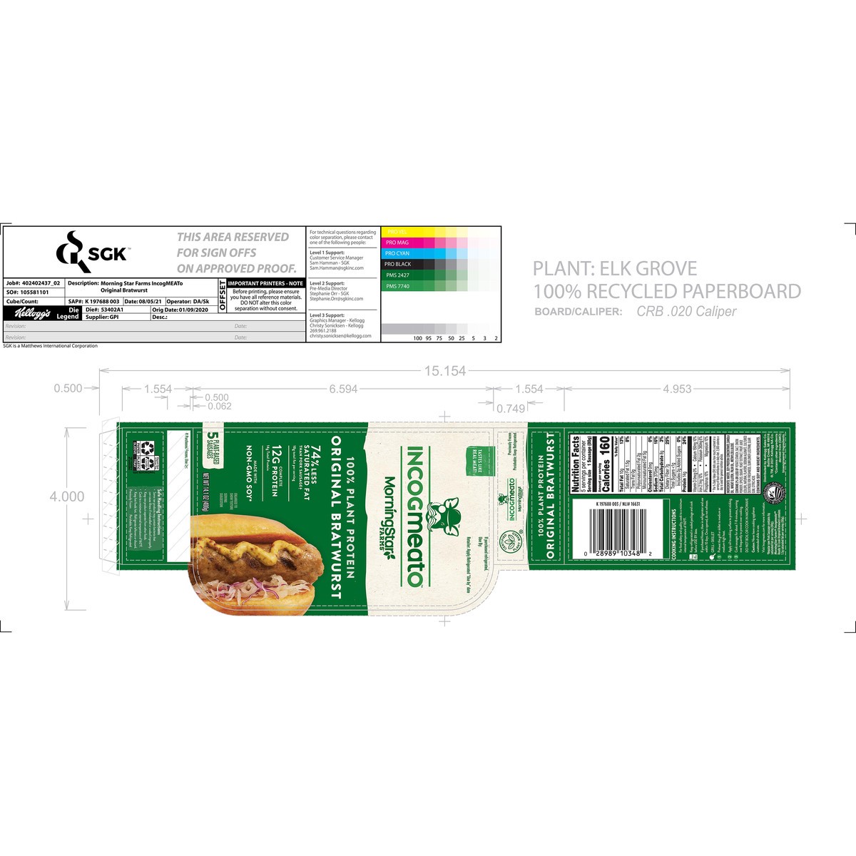 slide 7 of 11, MorningStar Farms Incogmeato Meatless Bratwurst, Original, 14.1 oz, 5 Count, 14 oz