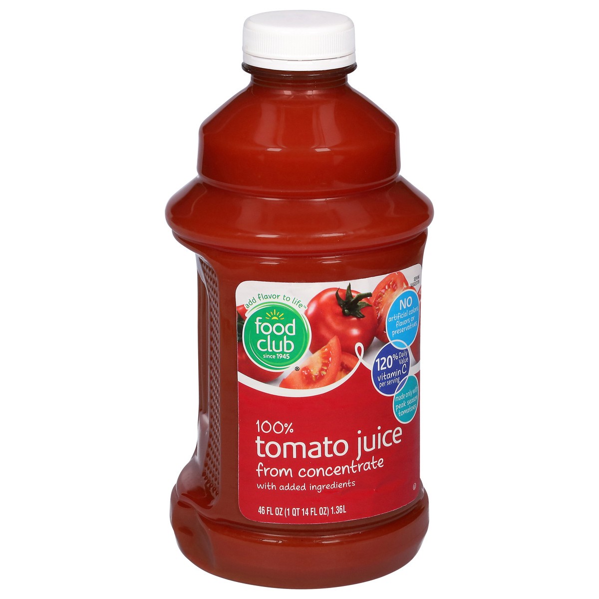 slide 15 of 16, Food Club 100% Tomato Juice 46 fl oz, 46 fl oz