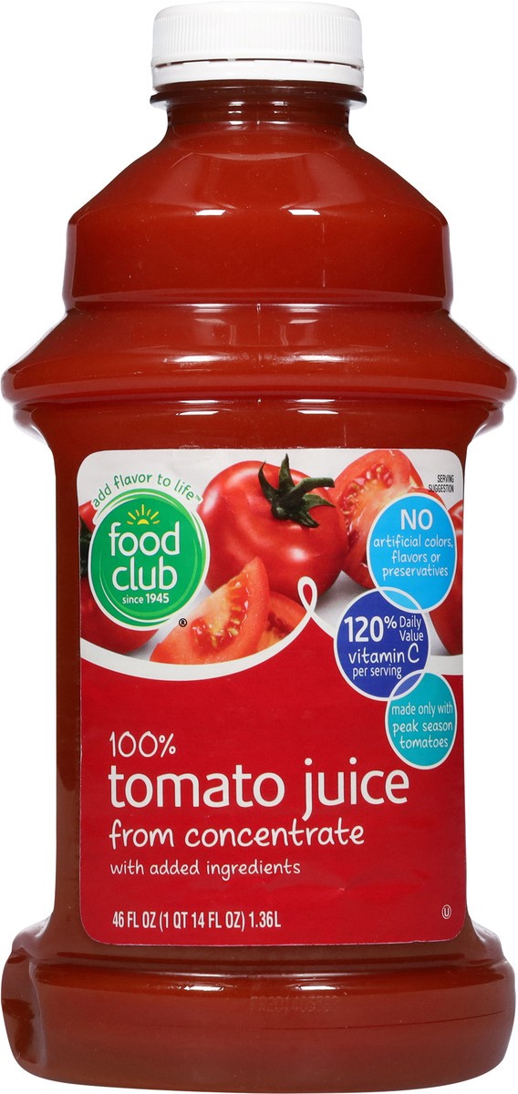 slide 2 of 16, Food Club 100% Tomato Juice 46 fl oz, 46 fl oz