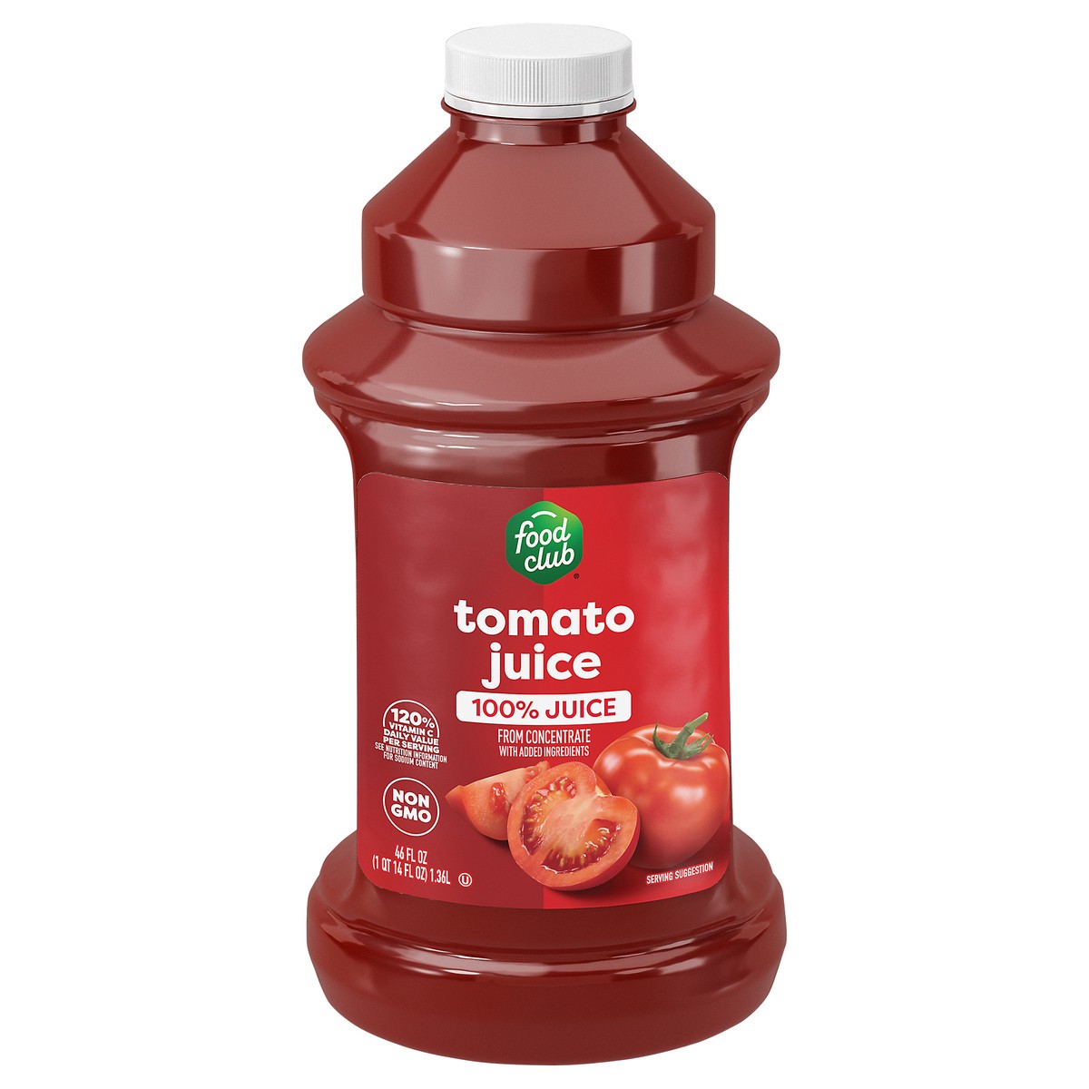 slide 1 of 16, Food Club Tomato Juice 46 fl oz, 46 fl oz