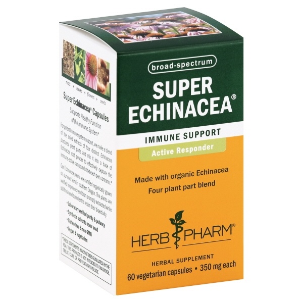 slide 1 of 1, Herb Pharm Super Echinacea Vegetarian Capsules, 60 ct