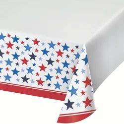Creative Converting Festive Stars Table Cover, 1ct.