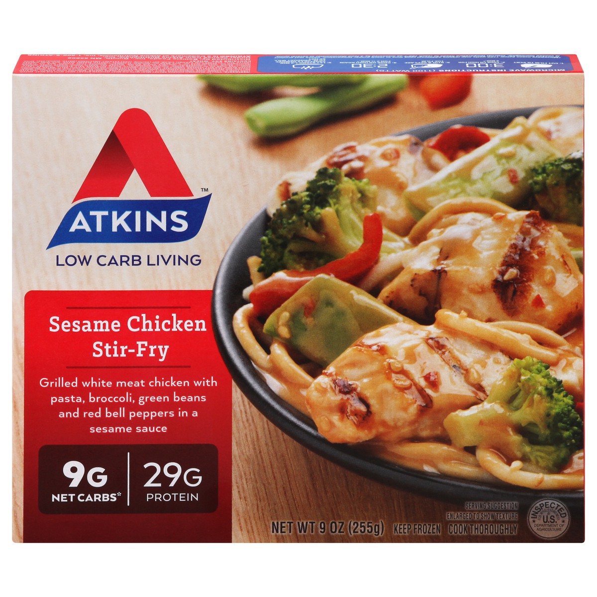 slide 1 of 13, Atkins Sesame Chicken, 9 oz