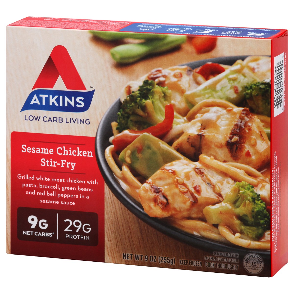 slide 11 of 13, Atkins Sesame Chicken, 9 oz