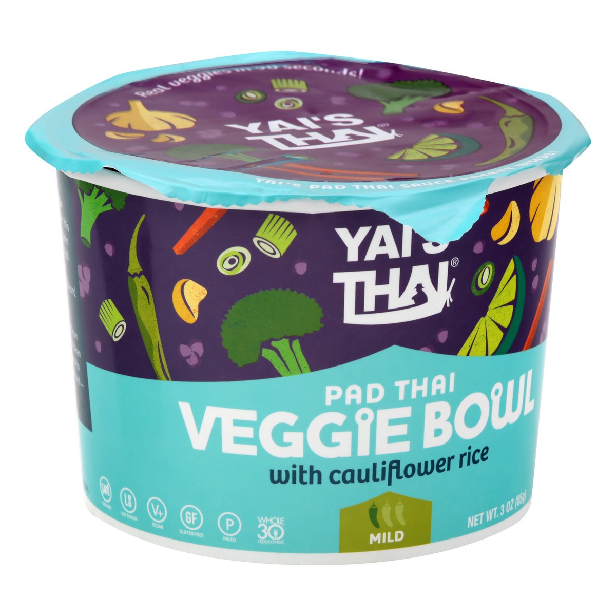 slide 4 of 13, Yai's Thai With Cauliflower Rice Mild Pad Thai Veggie Bowl 3 oz, 3 oz