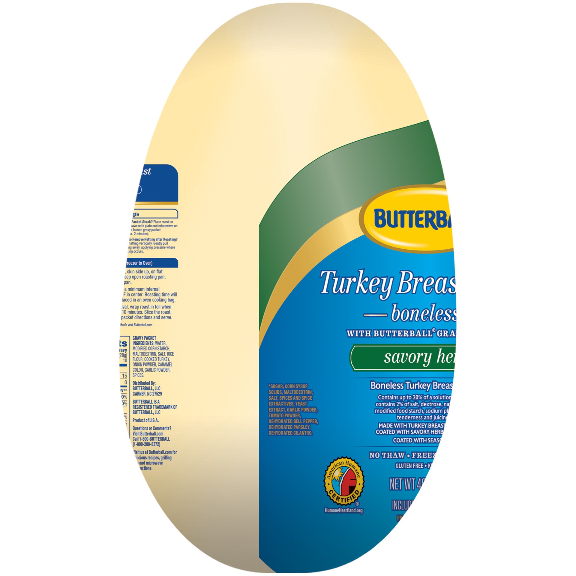 slide 5 of 6, Butterball Savory Herb Boneless Turkey Breast Roast with Gravy Packet 48 oz. Package, 48 oz