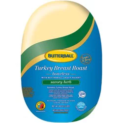 Butterball All Natural Frozen Turkey Breast Roast, Savory Herb, 3 lbs