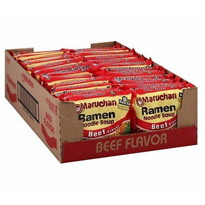 slide 1 of 1, Maruchan Beef Flavor Ramen Noodles, 24 ct