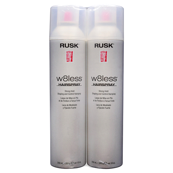 slide 1 of 1, Rusk W8less Hairspray, Strong Hold, 2 ct; 10 oz