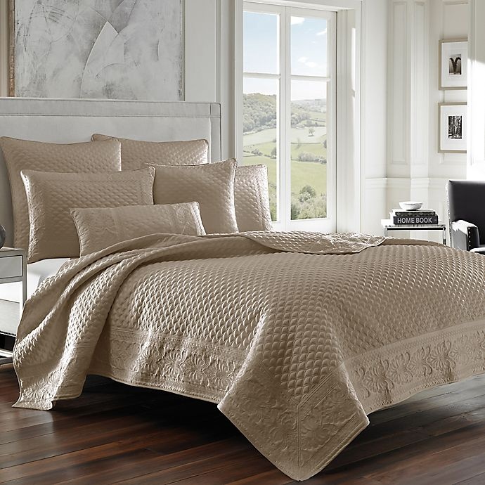 slide 1 of 1, J. Queen New York Zilara Full/Queen Coverlet - Taupe, 1 ct