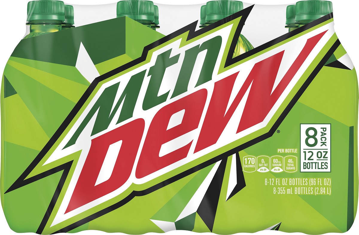 slide 1 of 3, Mountain Dew Soda, 8 ct