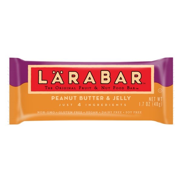 slide 1 of 9, LÄRABAR Gluten Free Peanut Butter & Jelly Fruit & Nut Bars, 1.7 oz