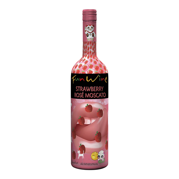 slide 1 of 6, Friends Fun Wine Fun Wine Strawberry Rose Moscato, 750 ml