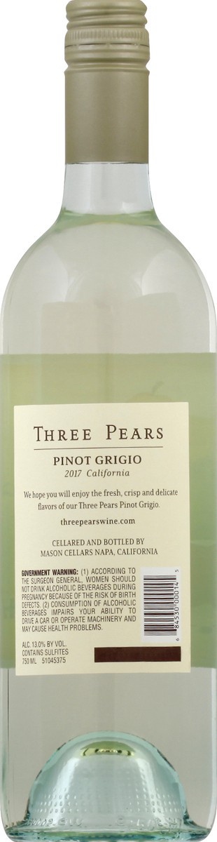 slide 7 of 9, Three Pears Pinot Grigio 750 ml, 750 ml