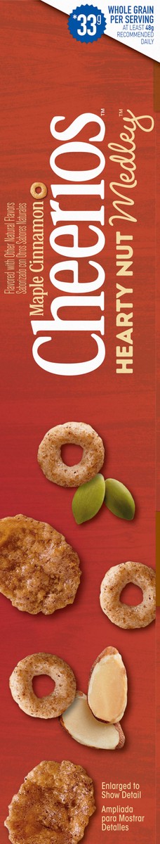 slide 10 of 13, Cheerios Hearty Nut Medley Breakfast Cereal, Maple Cinnamon Flavored, Made With Whole Grain, Family Size, 20 oz, 20 oz