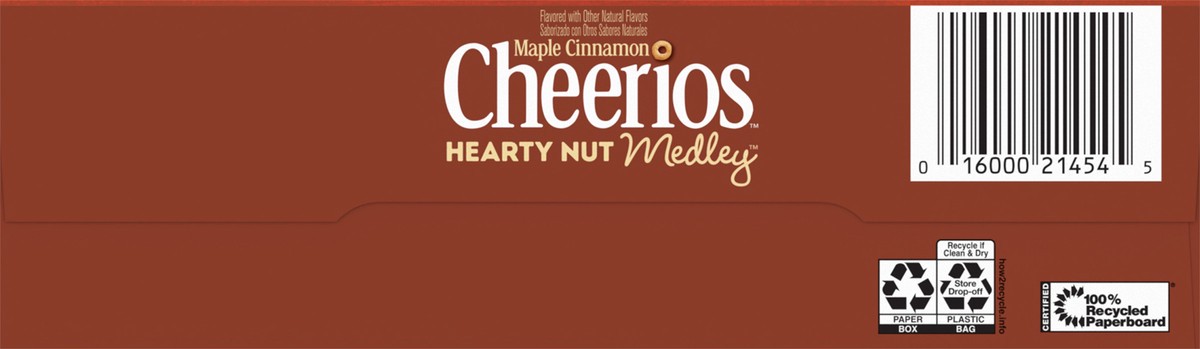 slide 13 of 13, Cheerios Hearty Nut Medley Breakfast Cereal, Maple Cinnamon Flavored, Made With Whole Grain, Family Size, 20 oz, 20 oz
