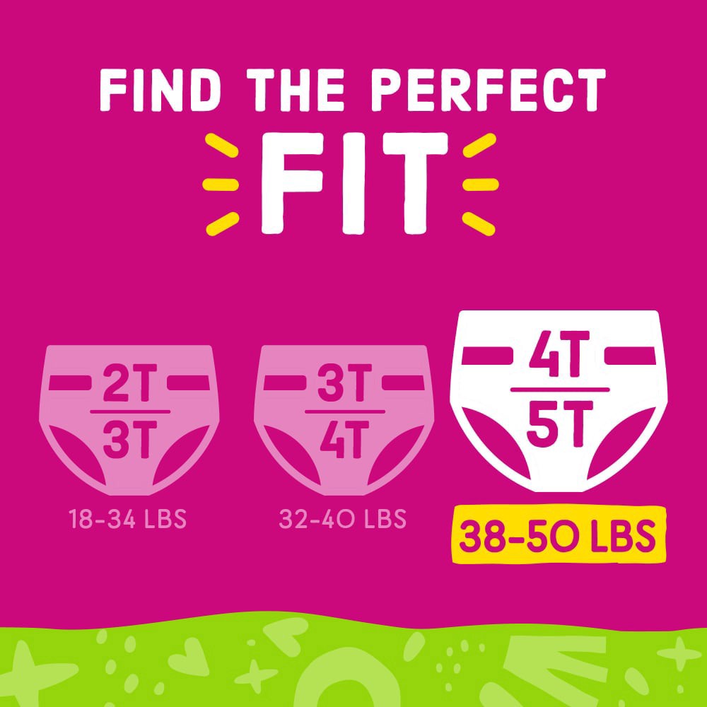 slide 5 of 5, Comforts 4T-5T Girls Training Pants, 1 ct