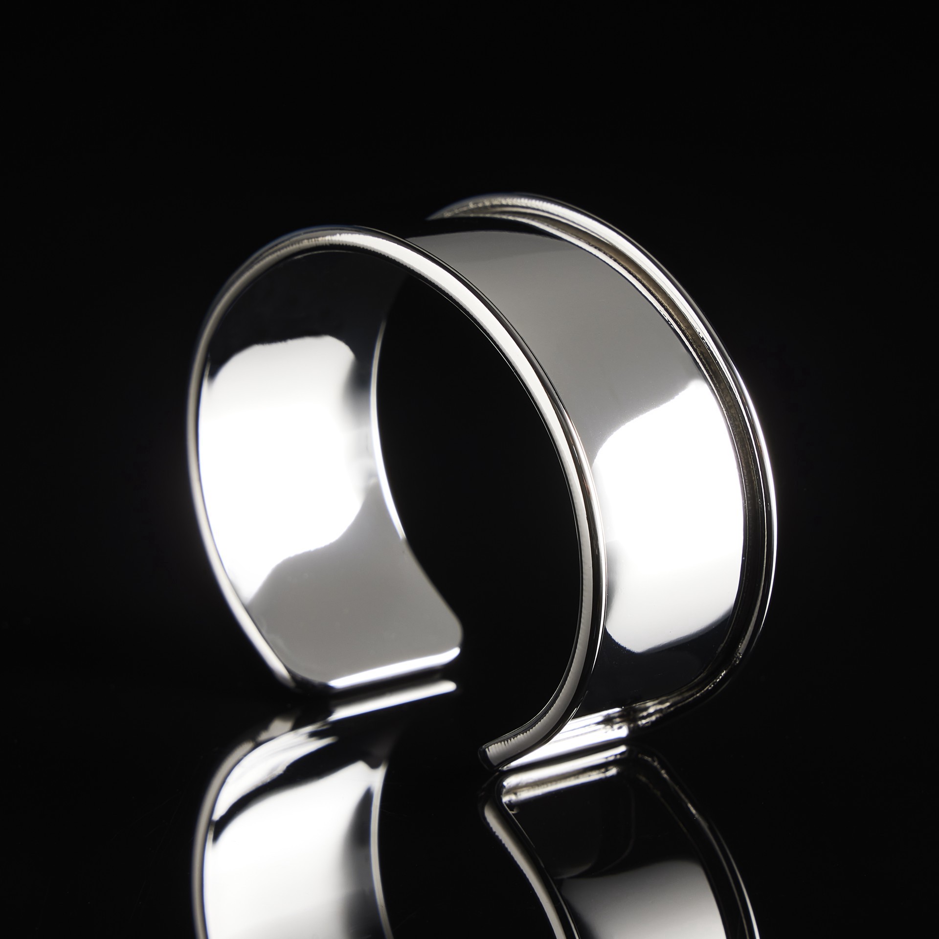 slide 3 of 3, Rhodium Cuff Bracelet With Inlay By Bead Landing, 6.3 in